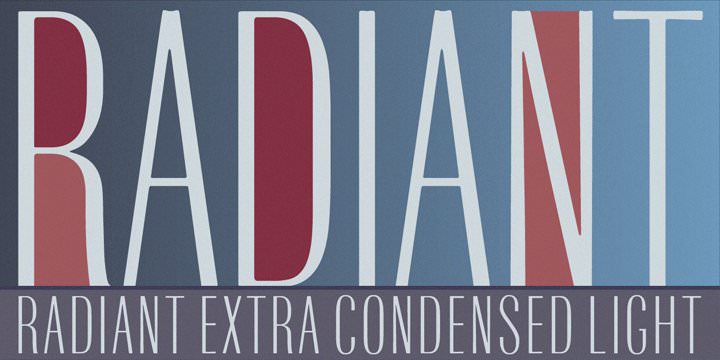 Przykładowa czcionka Radiant Extra Condensed CT #6